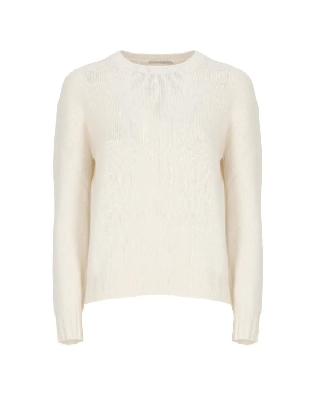 Oliver Lattughi White Fine-Knit Cashmere Sweater