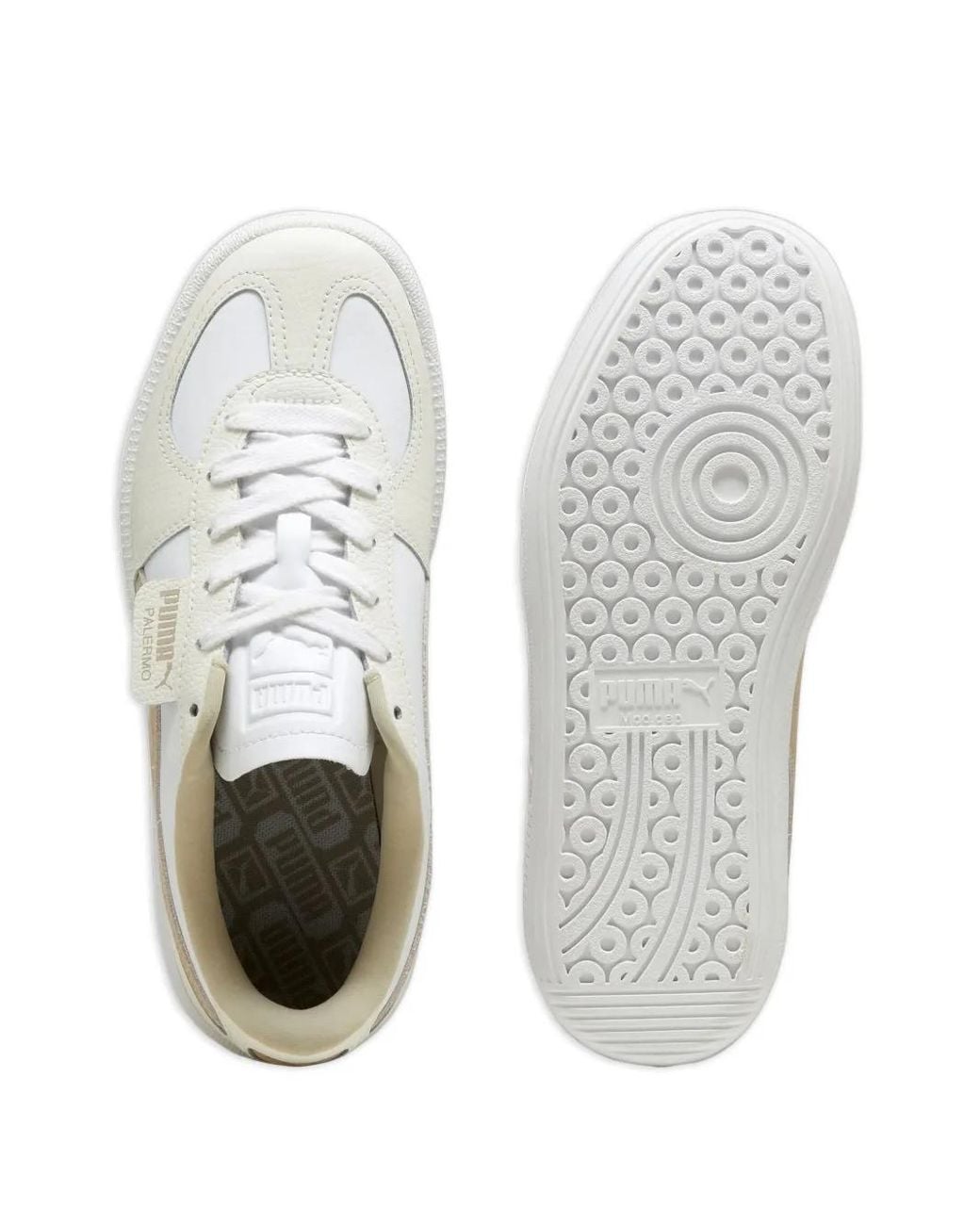 PUMA White Palermo /Warm" Sneakers