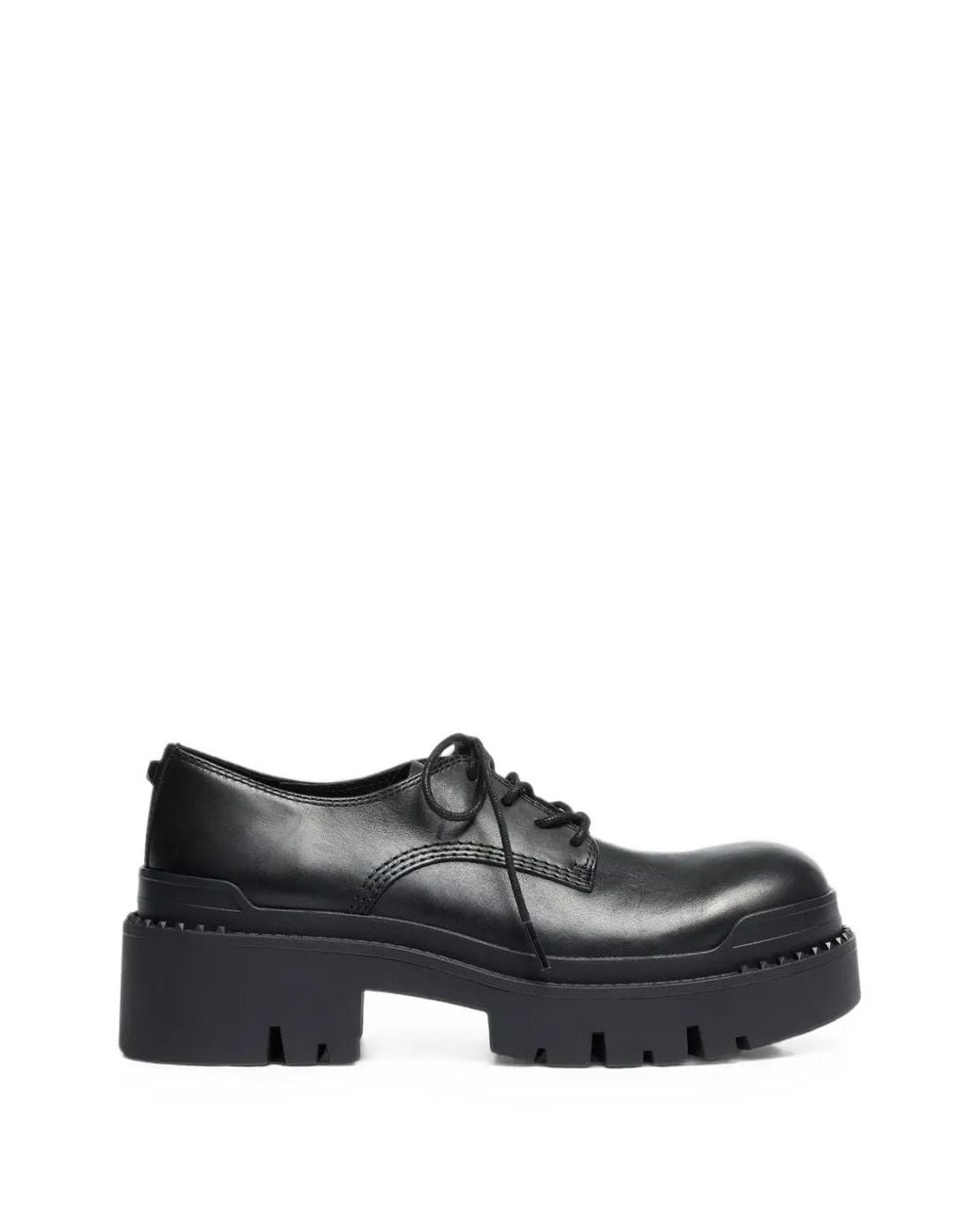 Ash Black Net Chunky-Sole Lace-Up Derby Shoes