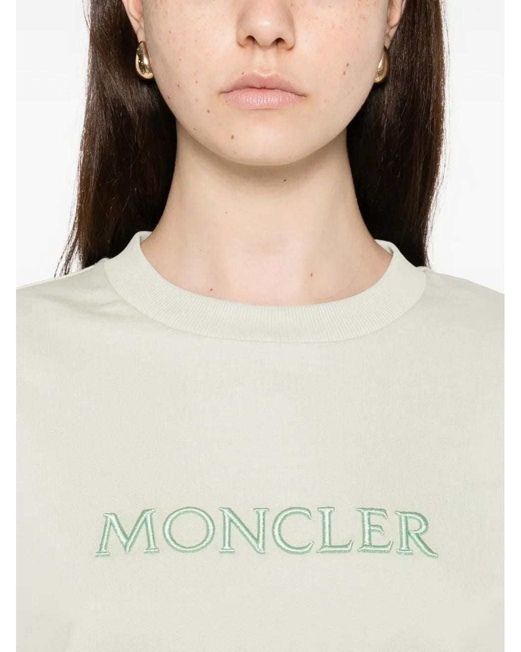 Moncler White Long-Sleeved Sweatshirt