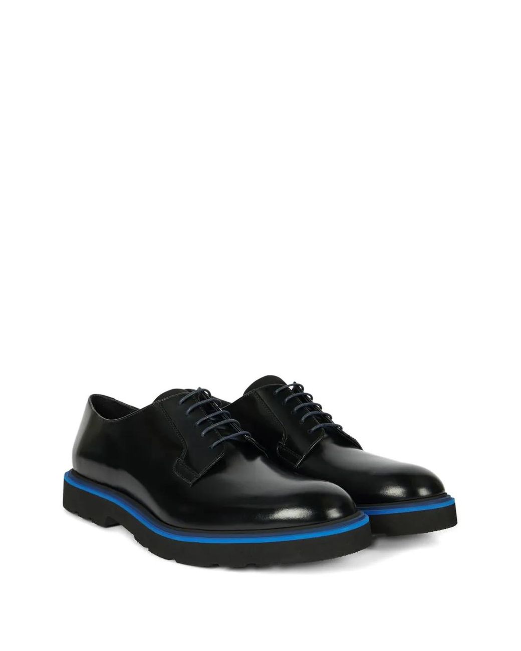 Paul Smith Black Derbies Lacées À Plateforme for men