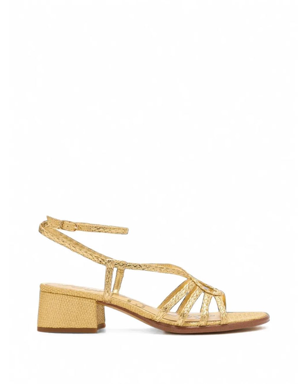 Sam Edelman Natural Fletcher Braided Raffia Heeled Sandals