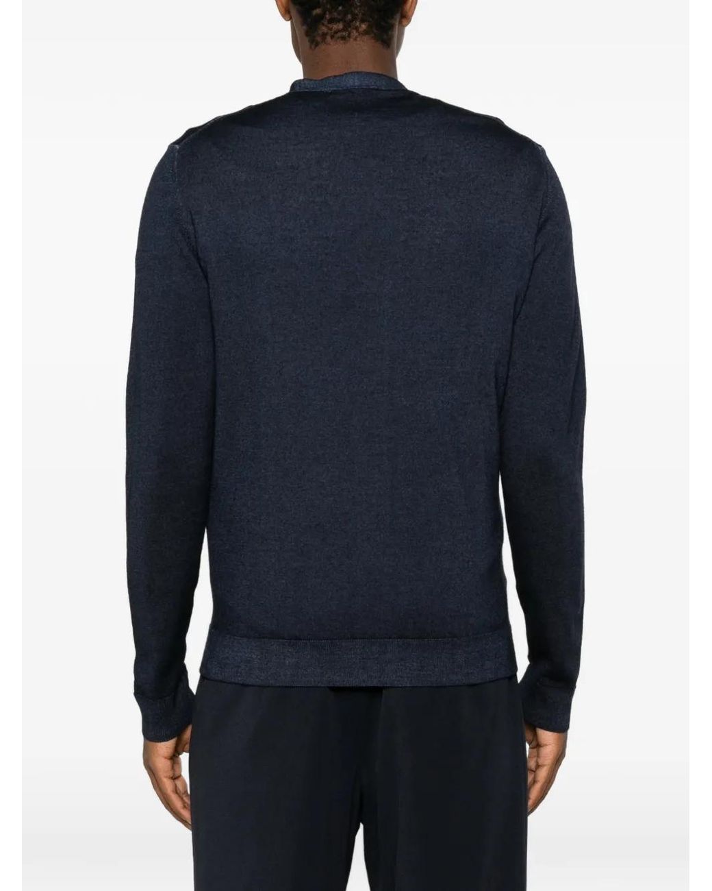 Daniele Fiesoli Blue V-Neck Cardigan for men