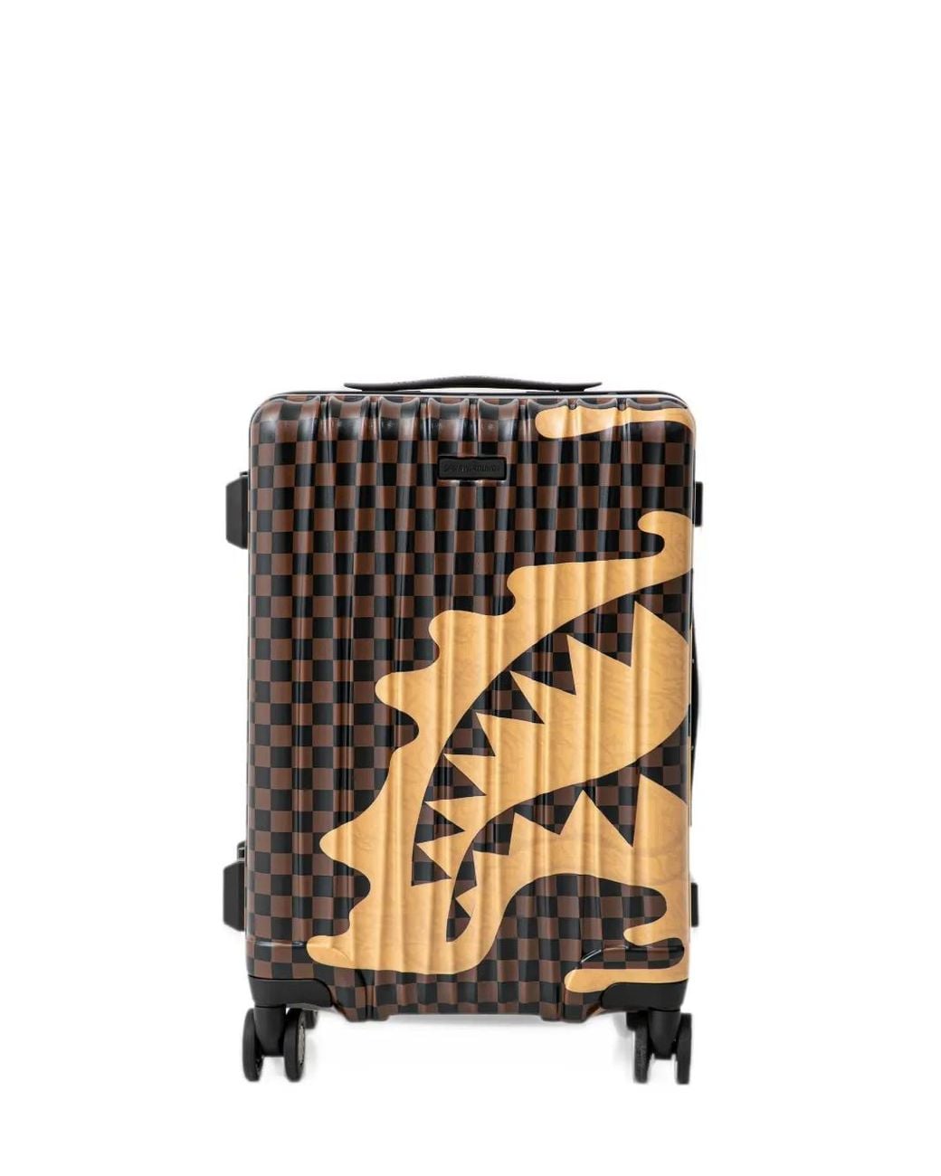 Sprayground Black Designer Drip Suitcase
