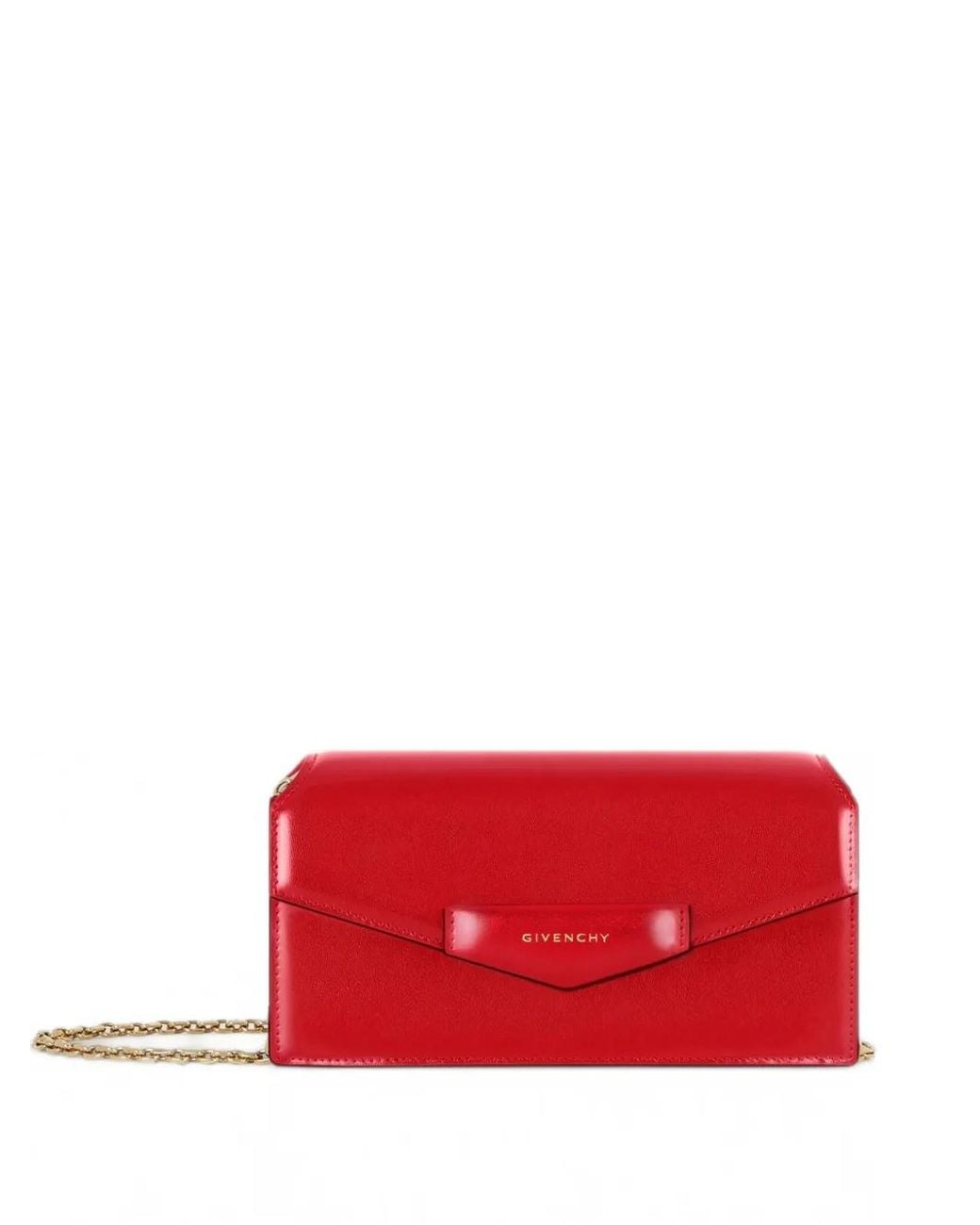 Givenchy Red Antigona Wallet On Chain