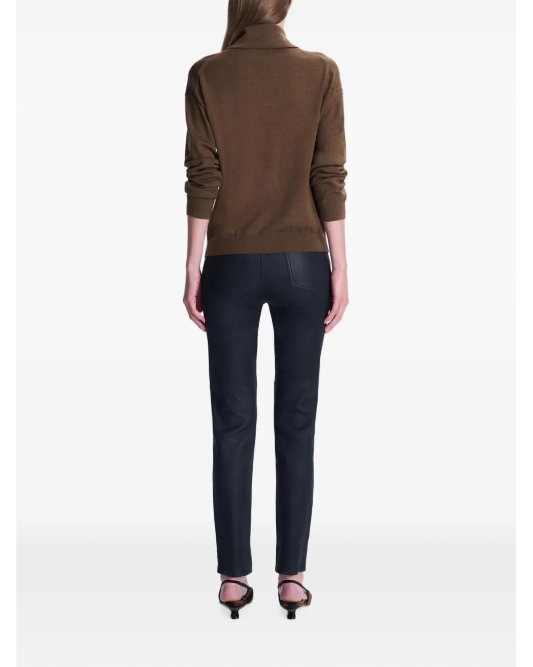 Jonathan Simkhai Brown Aaliyah Merino Wool Sweater