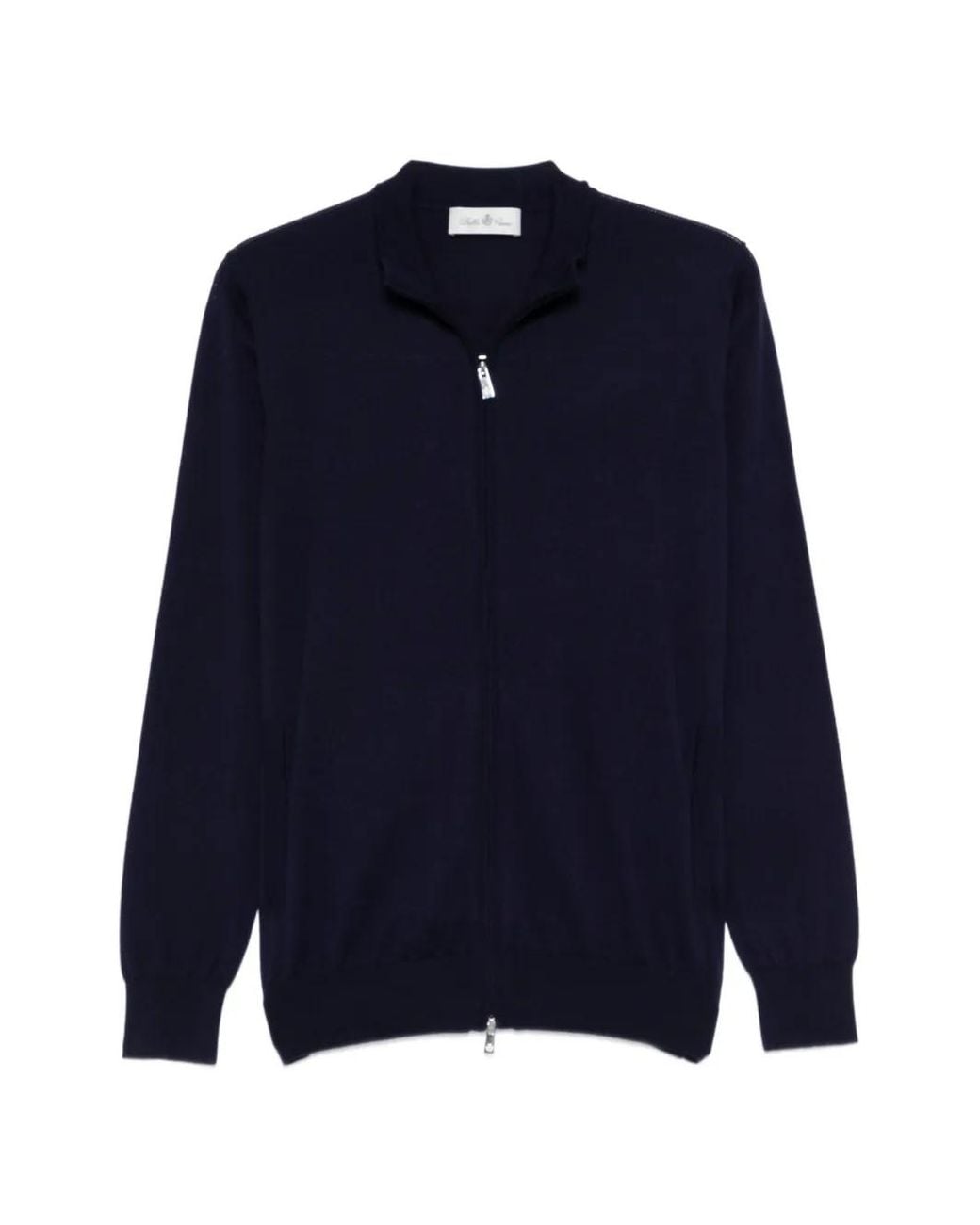 Della Ciana Blue Zip-Fastening Cardigan for men