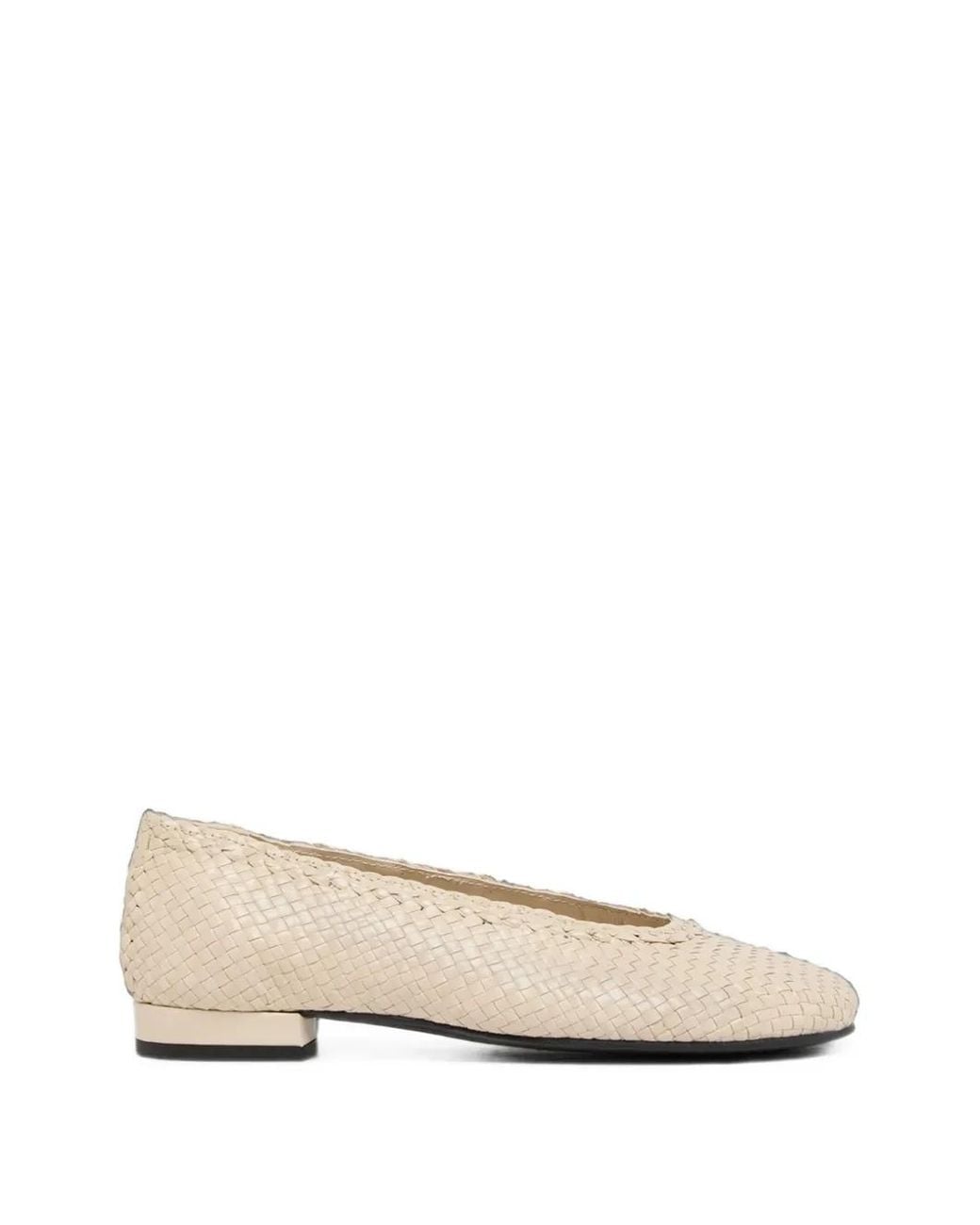 CAREL PARIS Natural Cassis Woven Leather Ballet Flats