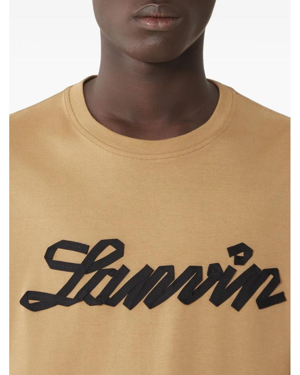 Lanvin Natural Ribbon T-Shirt for men