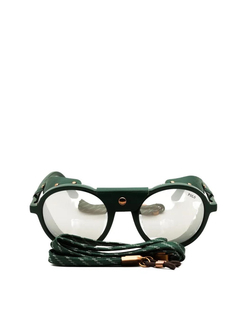 Polo Ralph Lauren Black Round-Frame Sunglasses for men