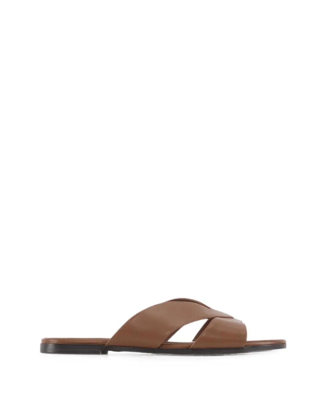 12 STOREEZ Brown Erarta Crossover-Strap Sandals