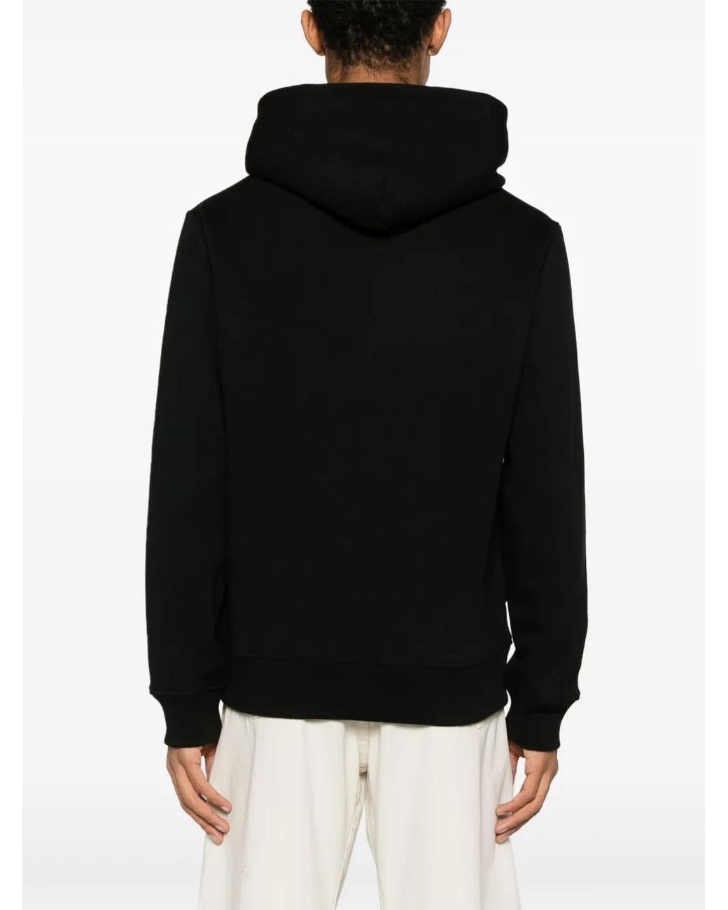 Polo Ralph Lauren Black Logo-Print Cotton-Blend Hoodie for men