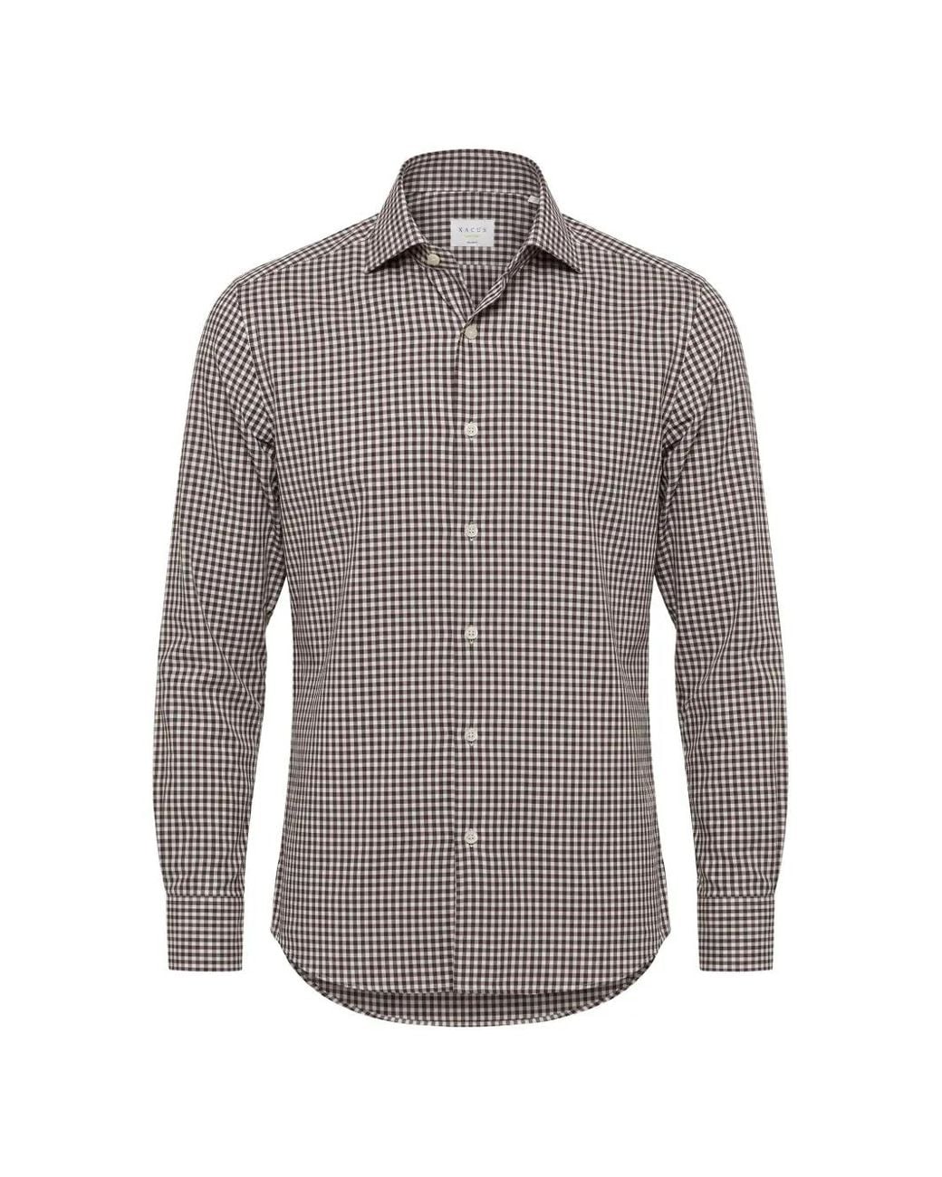Xacus Gray Chemise À Carreaux Vichy for men