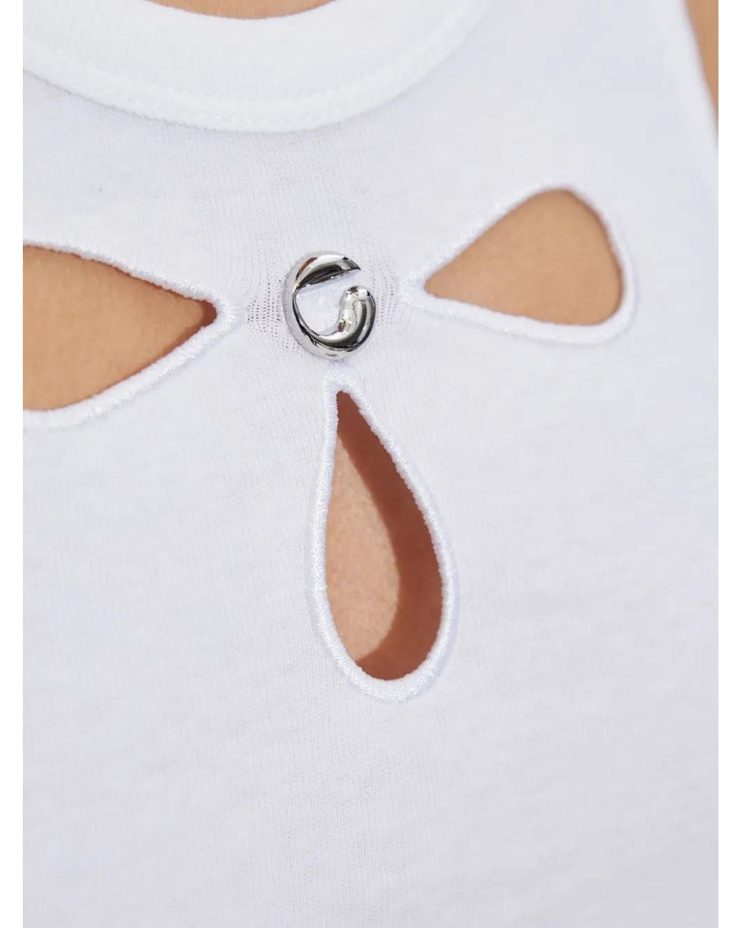 Coperni White Cut-Out Midi Dress