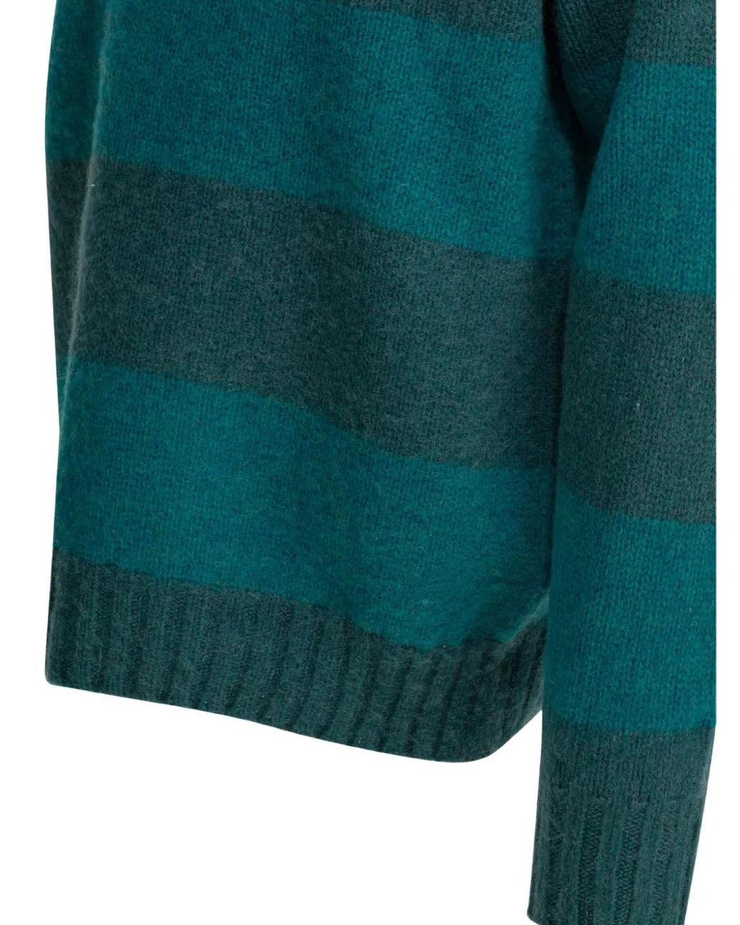 Beams Plus Green Striped Knitwear for men