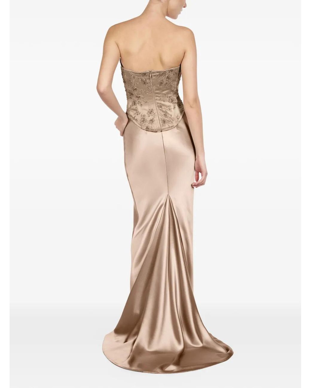 ALEXIA & ANTONIA White Bias-Cut Maxi Skirt