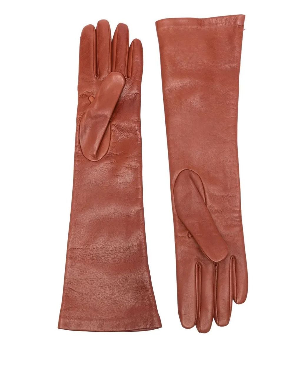 Max Mara Brown Lambskin Gloves