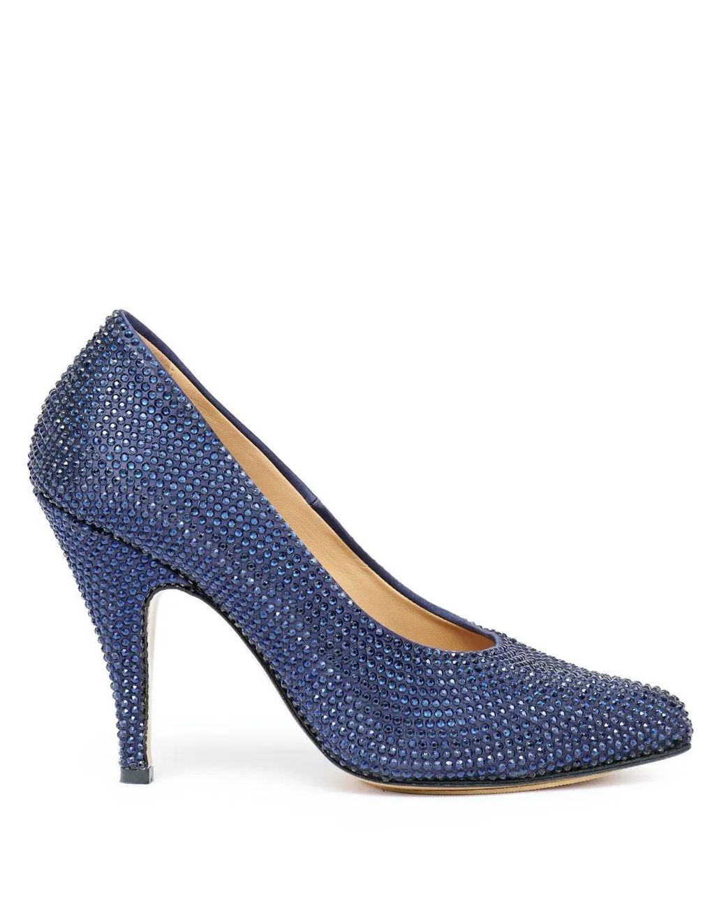 Maison Margiela Blue Tabi 110Mm Rhinestone-Embellished Pumps