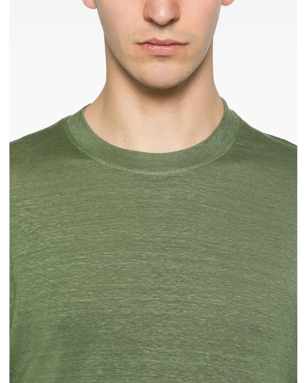 FILIPPO DE LAURENTIIS Green Short-Sleeve T-Shirt for men