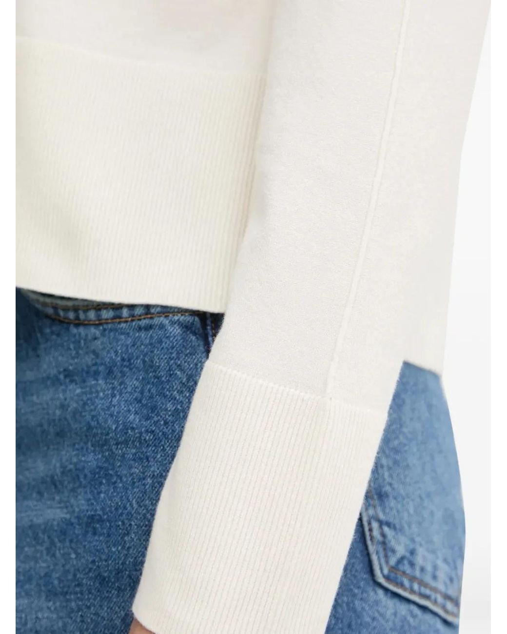 Sisley White V-Neck Button Cardigan