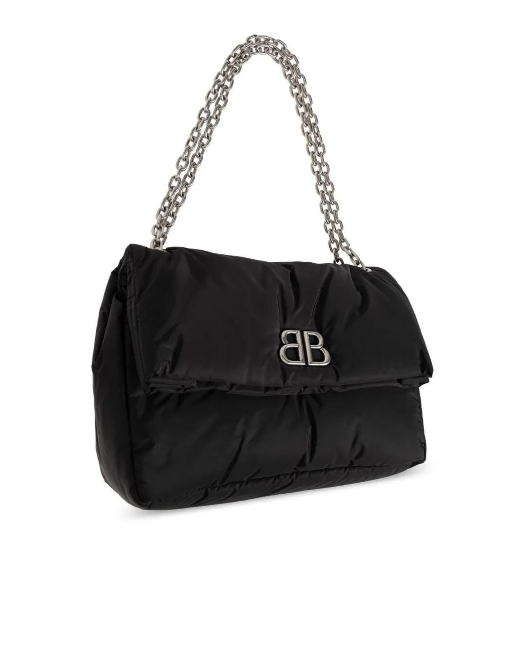 Balenciaga Black Medium Monaco Shoulder Bag