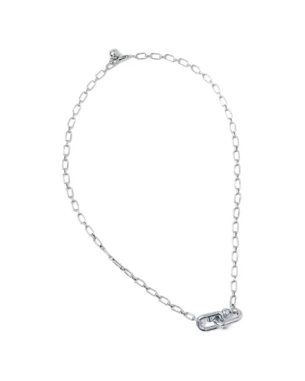 Furla White Pearl Chain Necklace