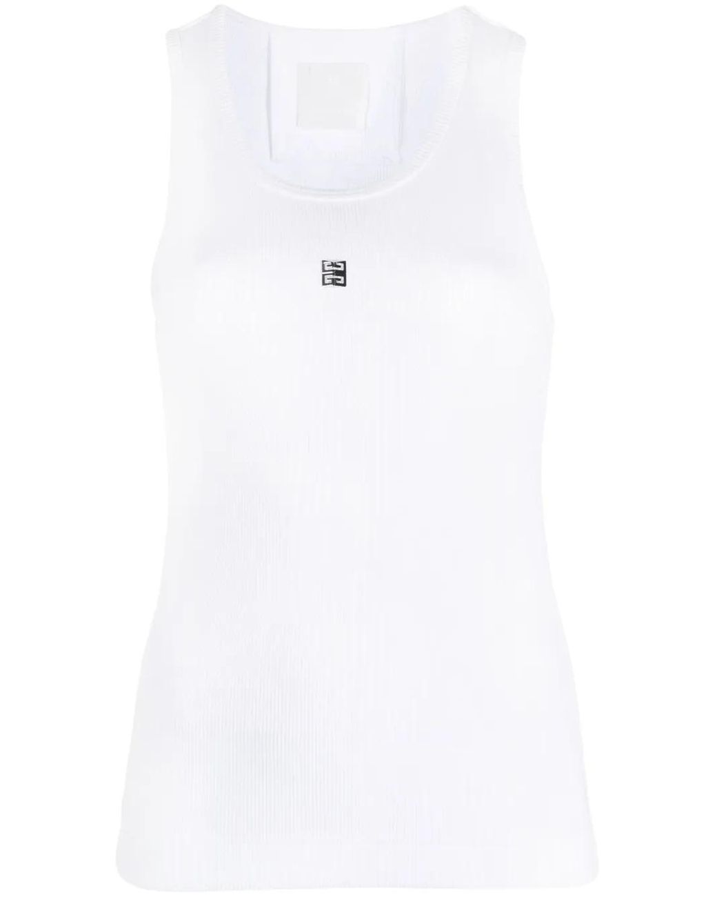 Givenchy White Scoop Neck Slim-Fit Top