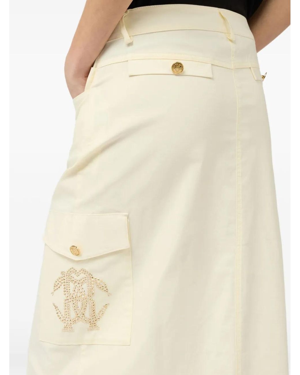 Roberto Cavalli White Ivory Skirt