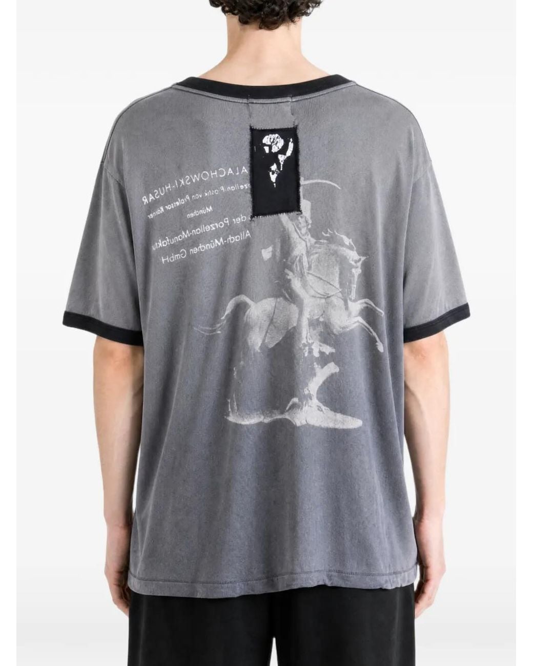 Enfants Riches Deprimes Gray Graphic-Print Ringer T-Shirt for men