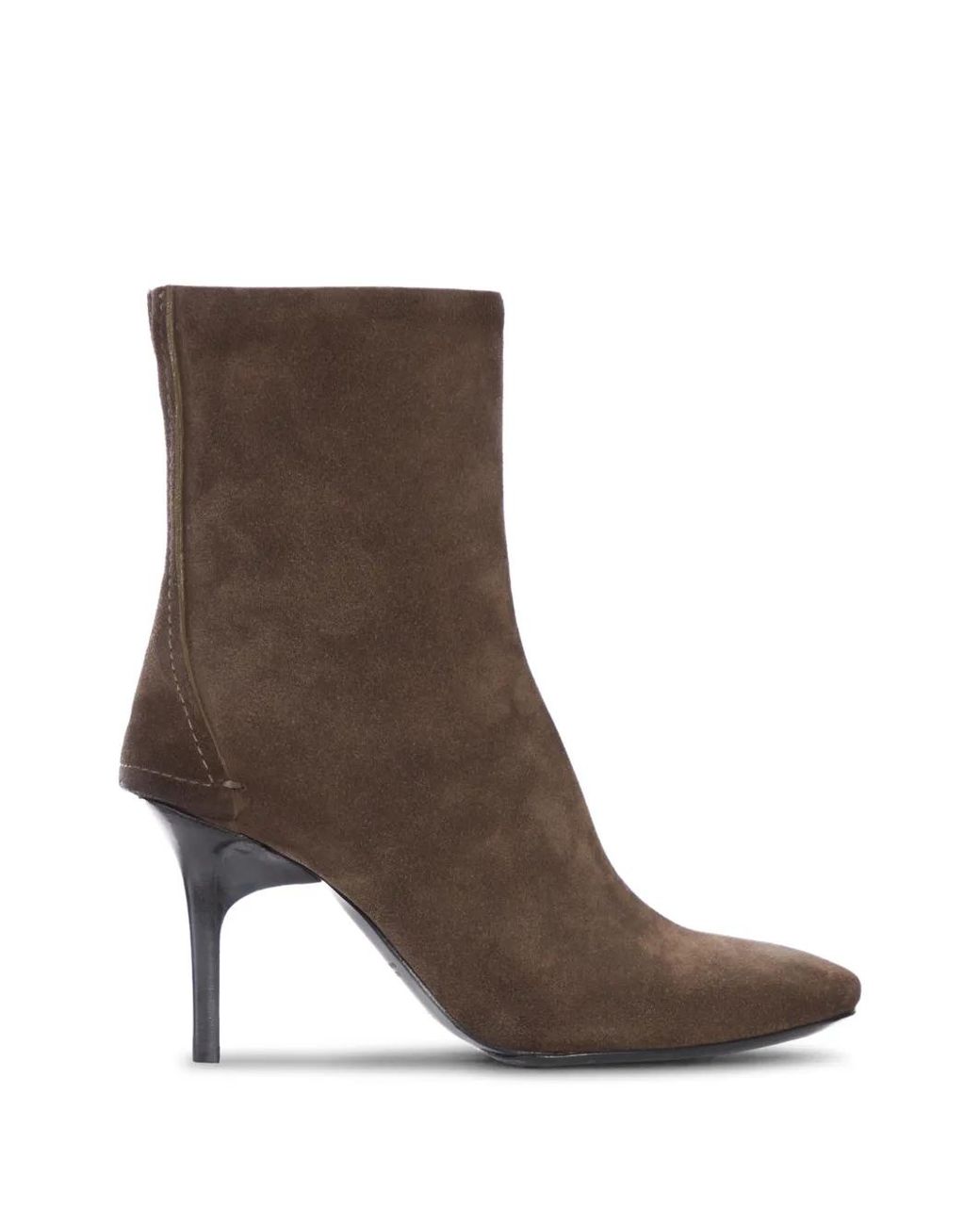 CAPASA MILANO Brown Pointed-Toe Suede Ankle Boots