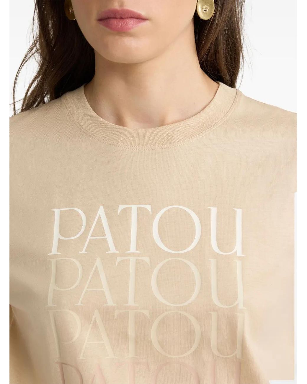 Patou Natural Logo-Print T-Shirt