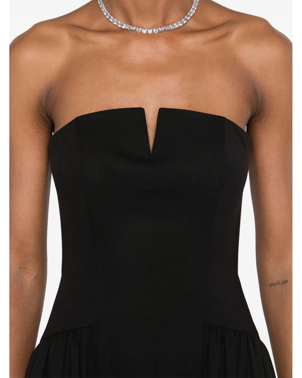V:PM ATELIER Black Lilis Strapless Maxi Dress