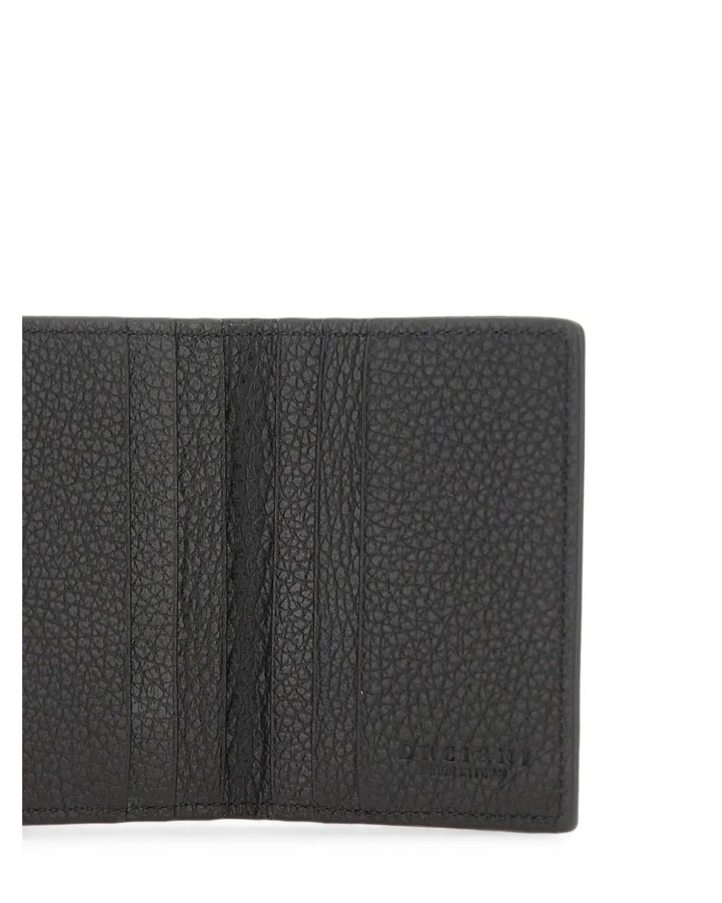 Orciani Black Micron Hammered-Leather Cardholder for men