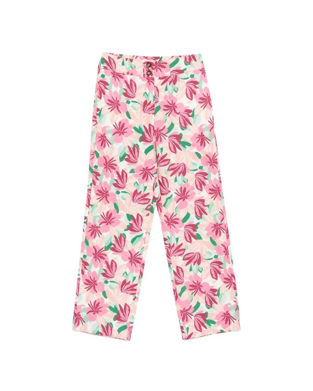 iBlues White Floral Trousers
