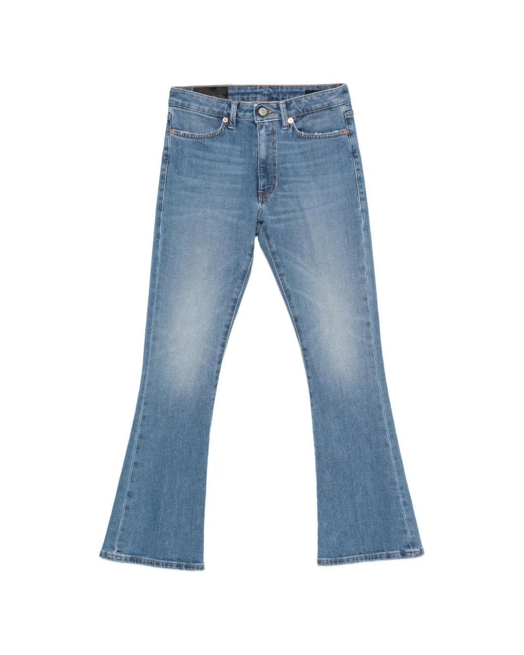 Dondup Blue Button Flared Jeans