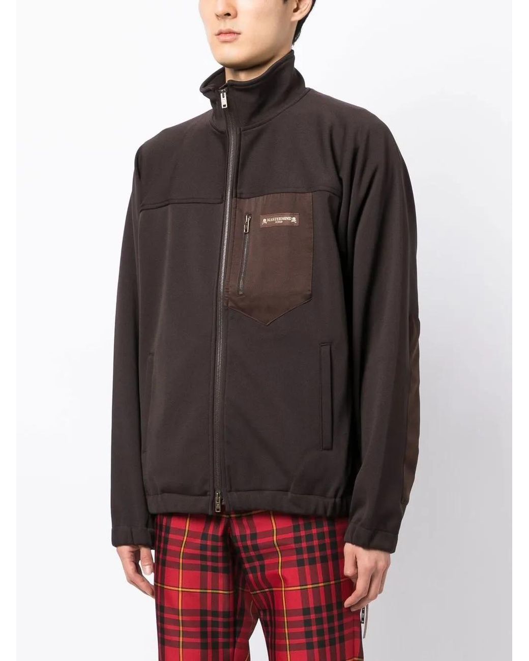 MASTERMIND WORLD Black Colour-Block Bomber Jacket for men
