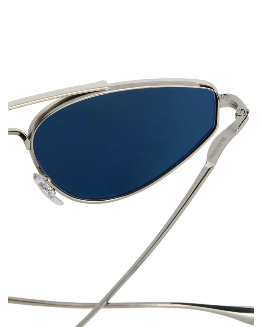 Jil Sander Blue Pilot-Frame Sunglasses