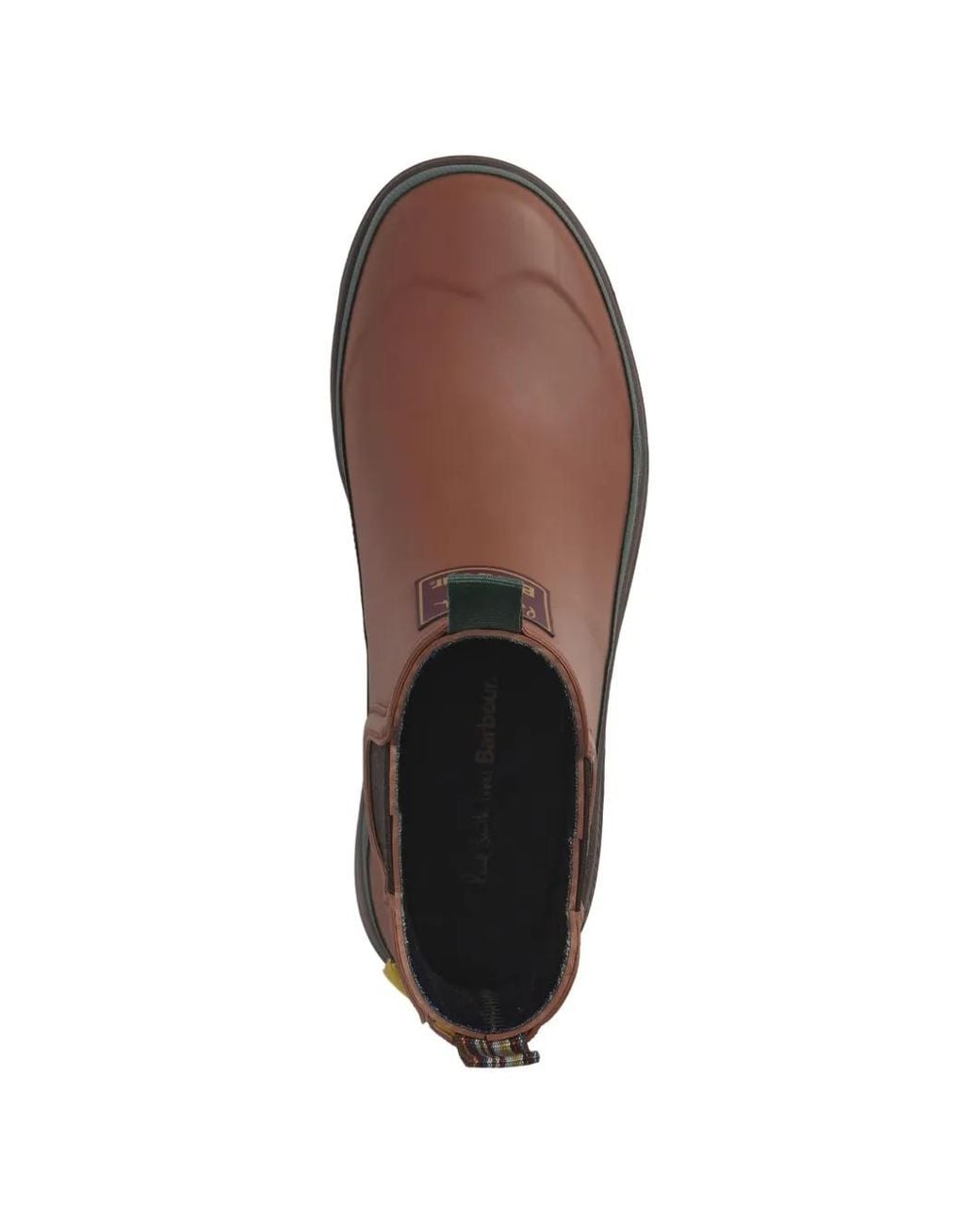 Barbour Brown X Paul Smith Waterproof Rubber Chelsea Boots