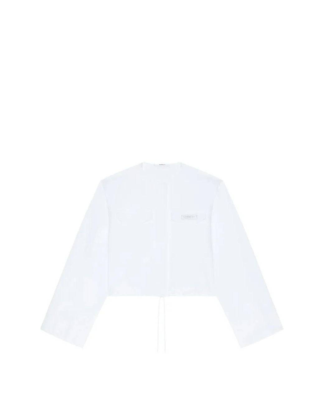 Camicia Utility Crop di Givenchy in White