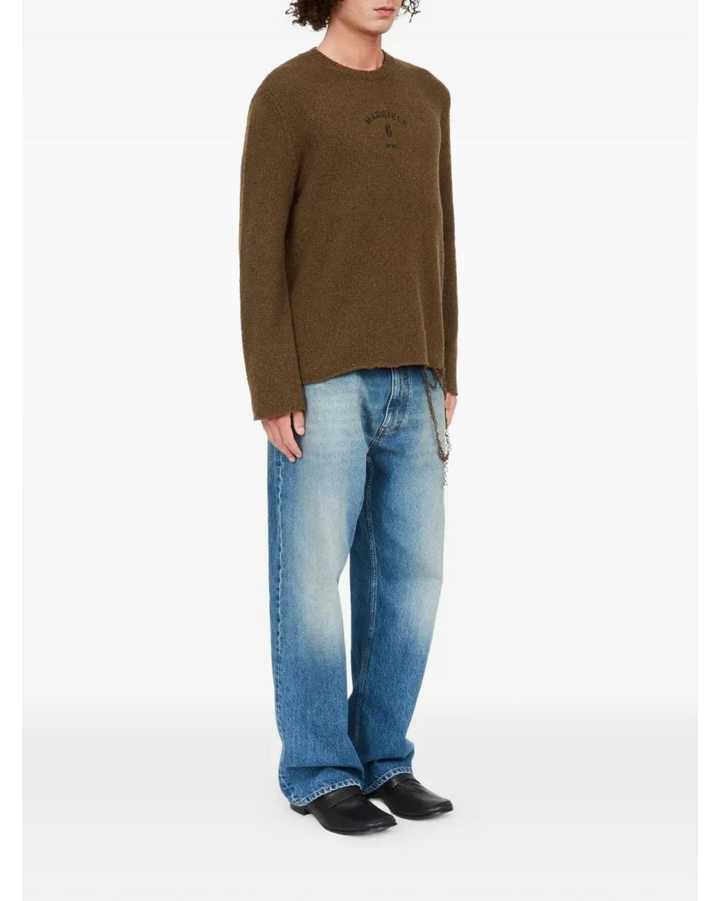 MM6 by Maison Margiela Green Wool-Blend Jumper for men