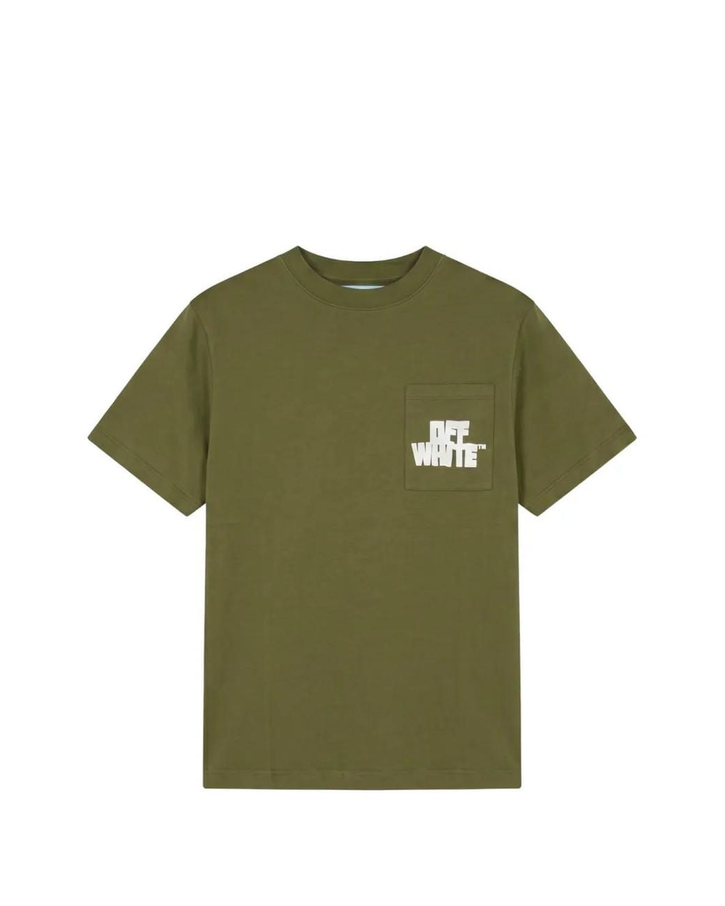 Off-White c/o Virgil Abloh Green T-Shirt À Logo Imprimé for men