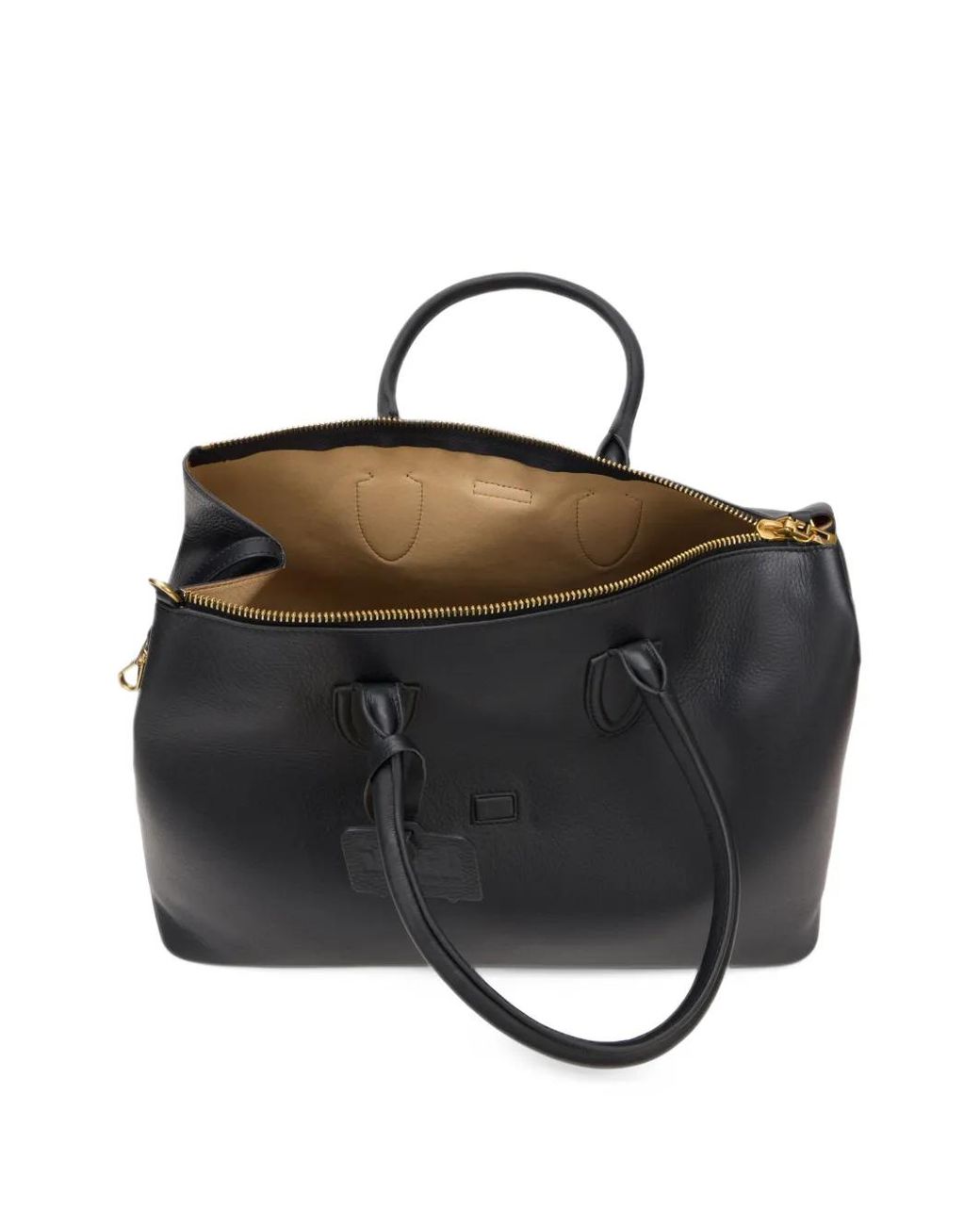 Schell Black Logo-Plaque Leather Tote Bag