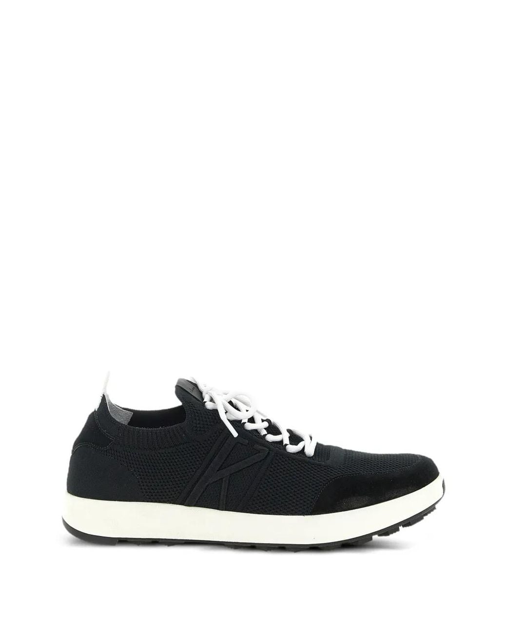 Kiton White Suede-Trim Slip-On Sneakers for men