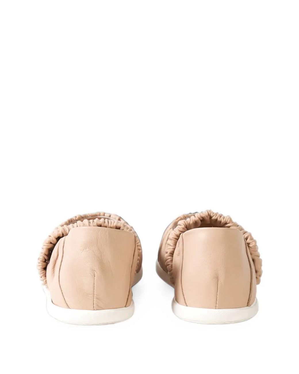 Bogner Natural Vienna Ruched Ballet Flats