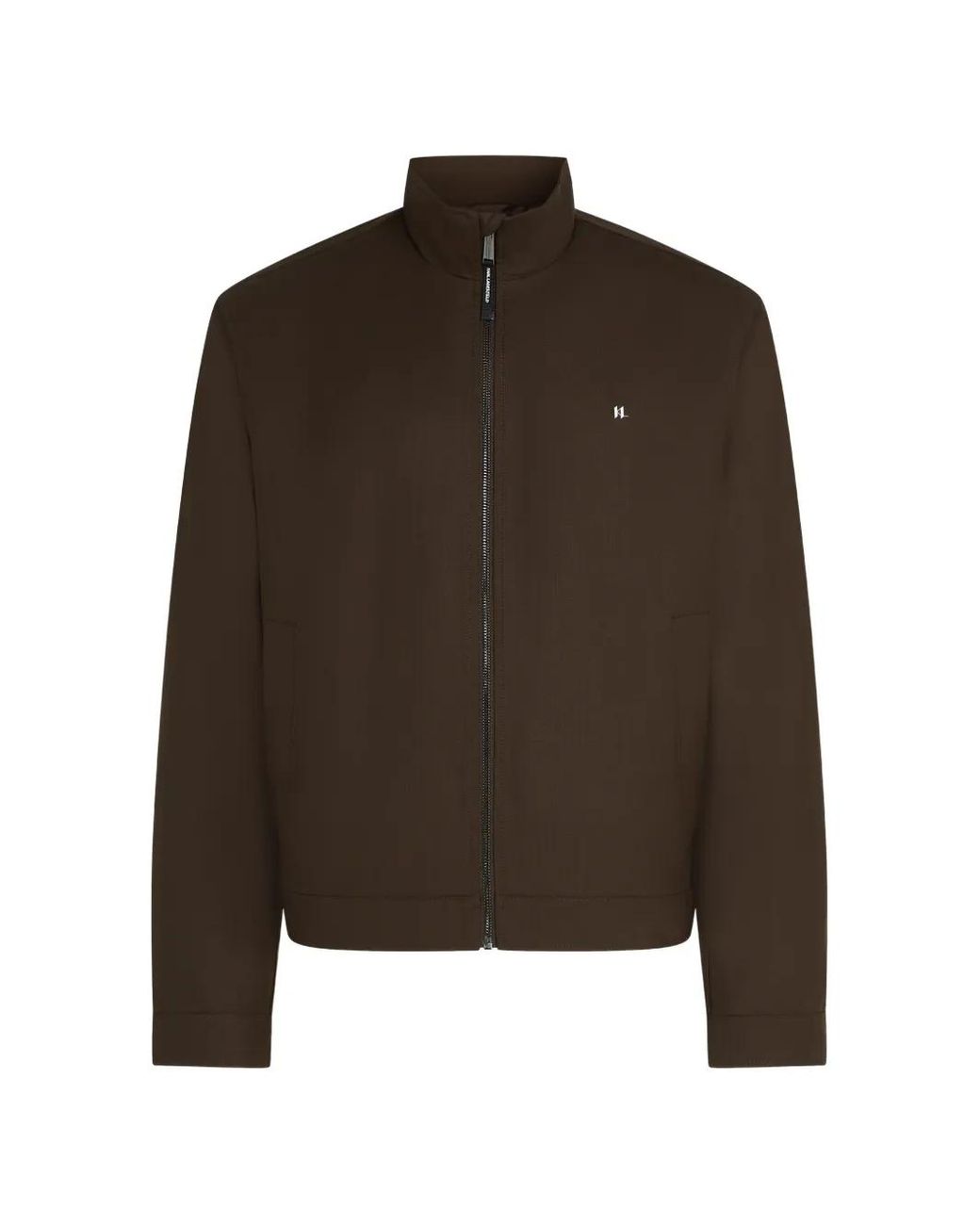 Karl Lagerfeld Brown Logo-Plaque Lightweight Jacket for men