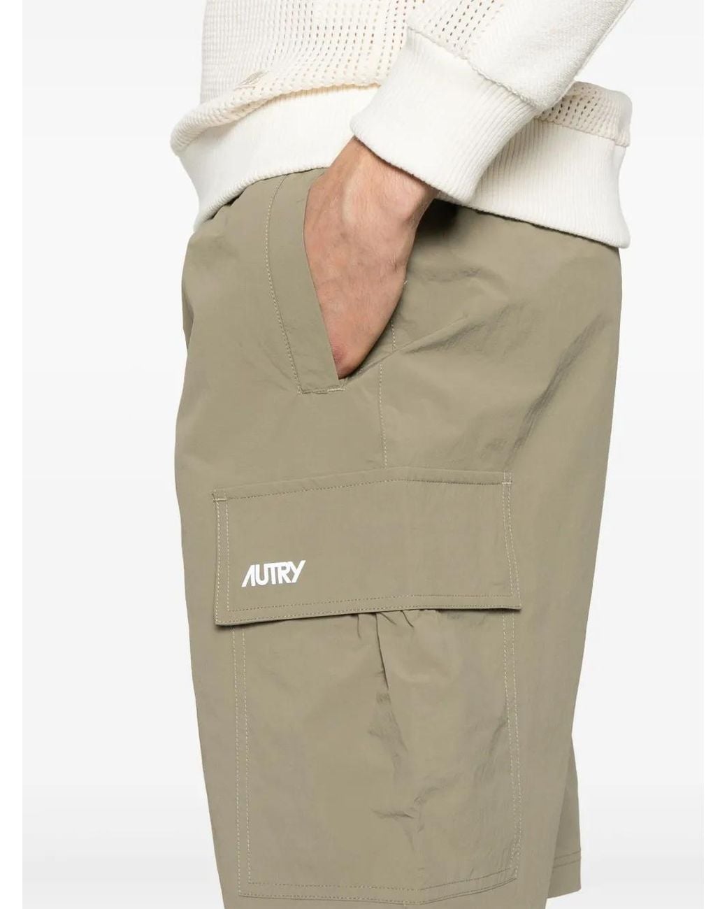 Autry Green Cargo Shorts for men