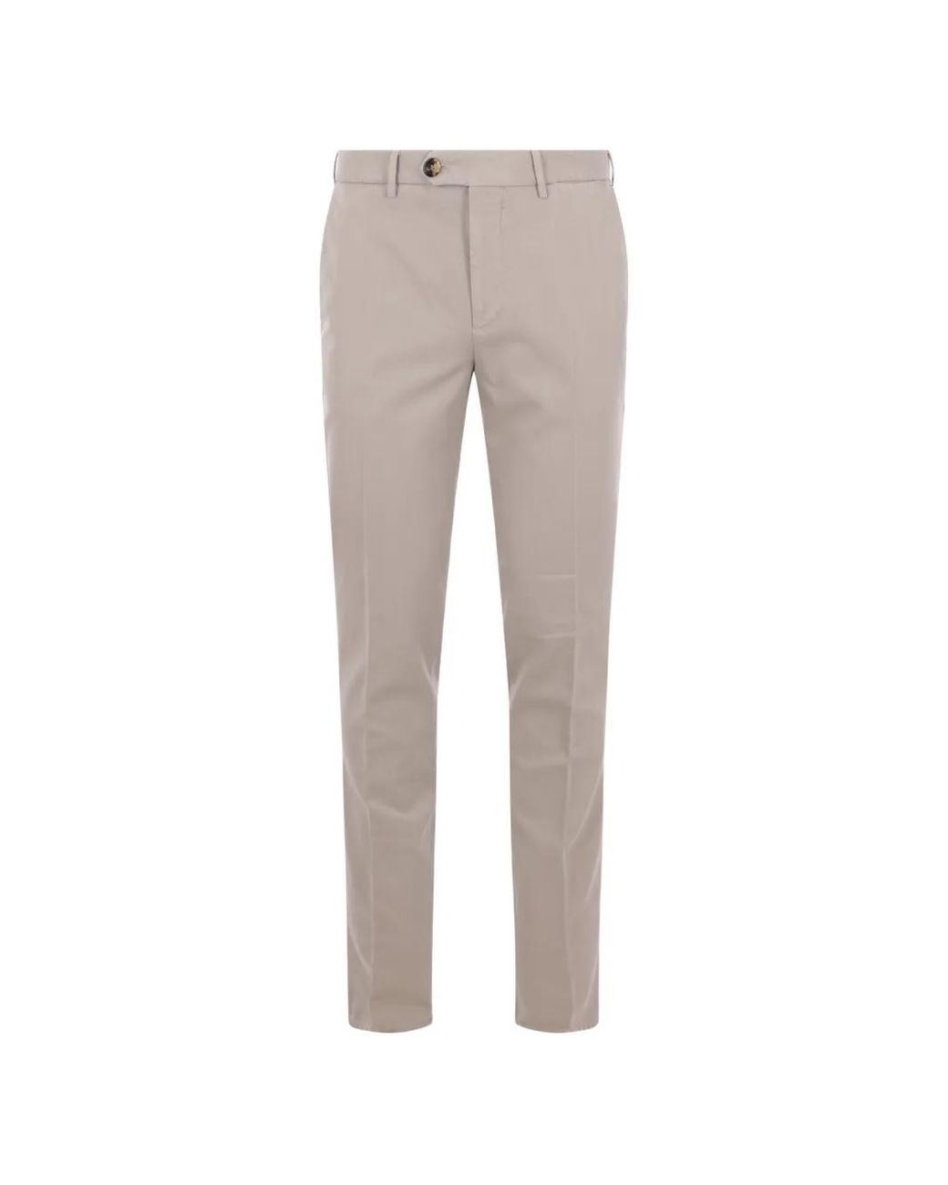 Brunello Cucinelli Gray Pantalon Évasé À Boutonnière for men