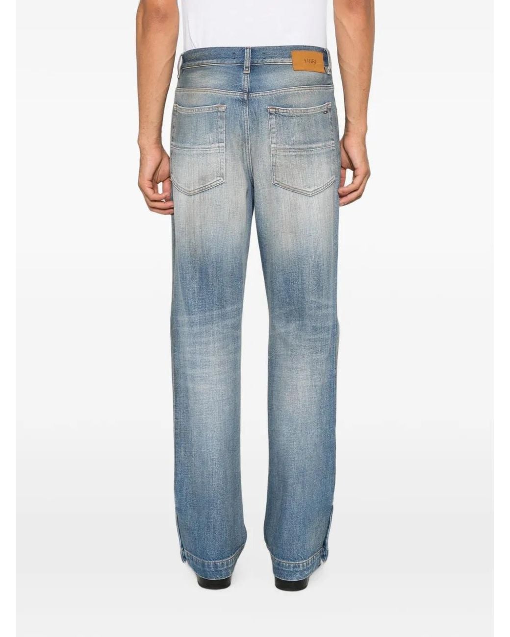 Amiri Blue Jean Évasé À Effet Usé for men