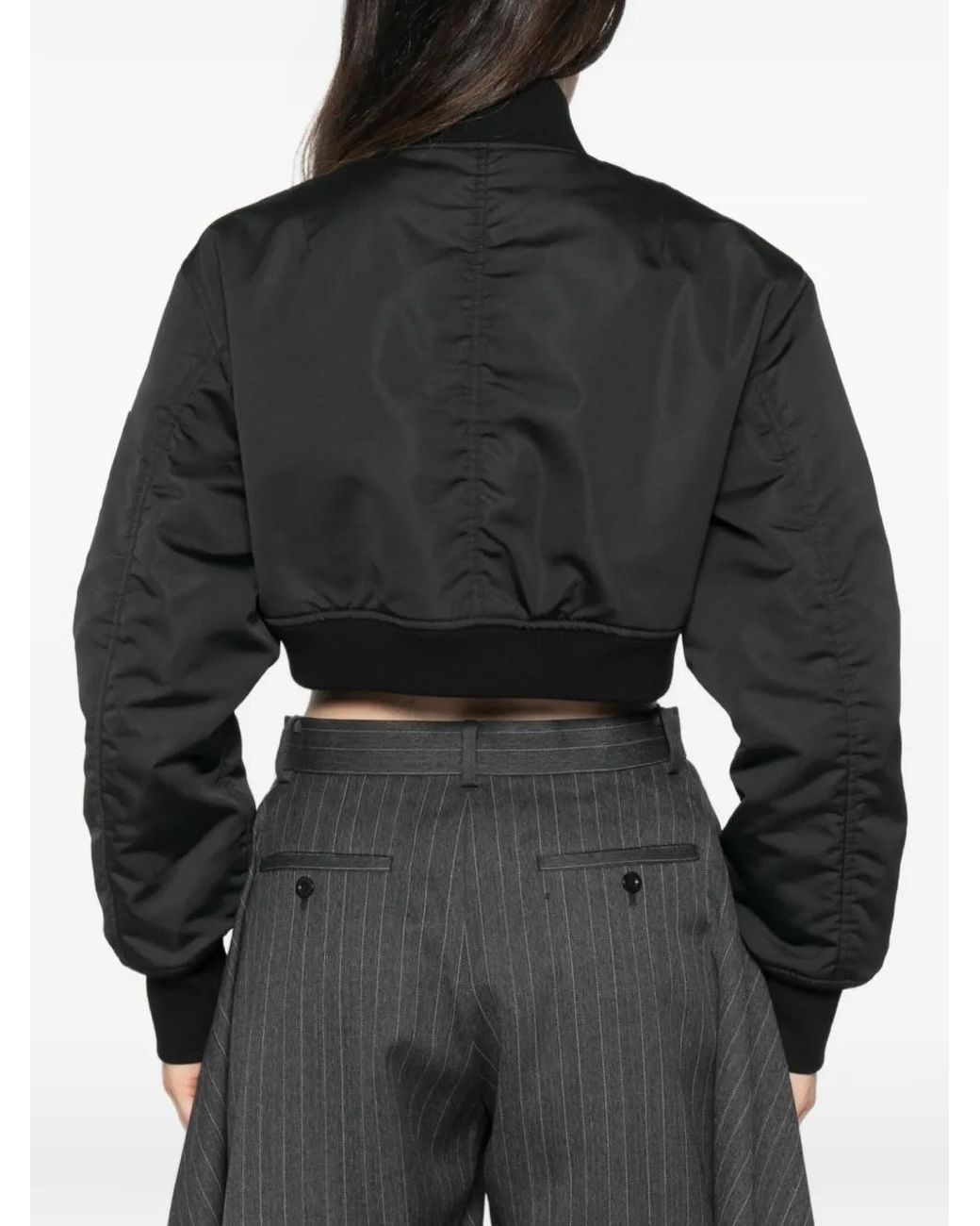 Balenciaga Cropped Bomberjack in het Black