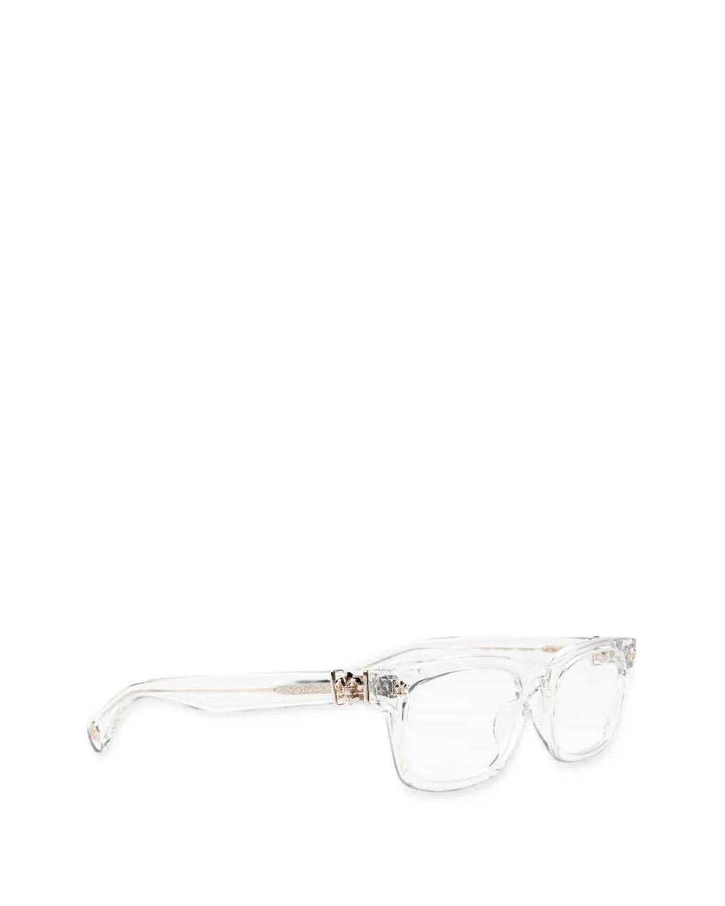 Chrome Hearts White Lunettes De Vue À Monture Rectangulaire for men